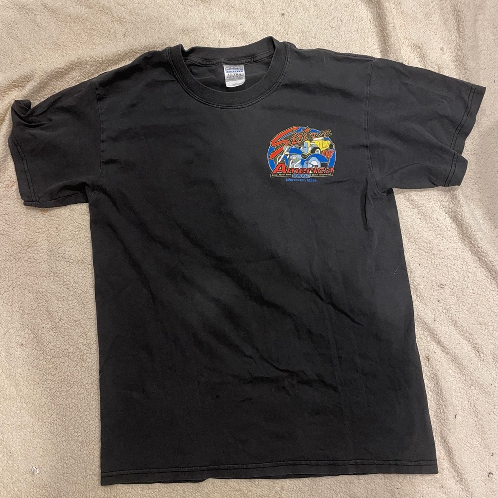 Vintage Y2K 2002 Spirit of America Hot Rod Bike Weekend Graphic Tee